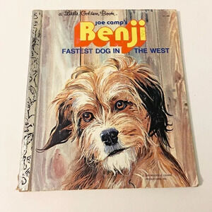 Vintage 1978 Joe Camps Benji Fastest Dog in the West Little Golden Book